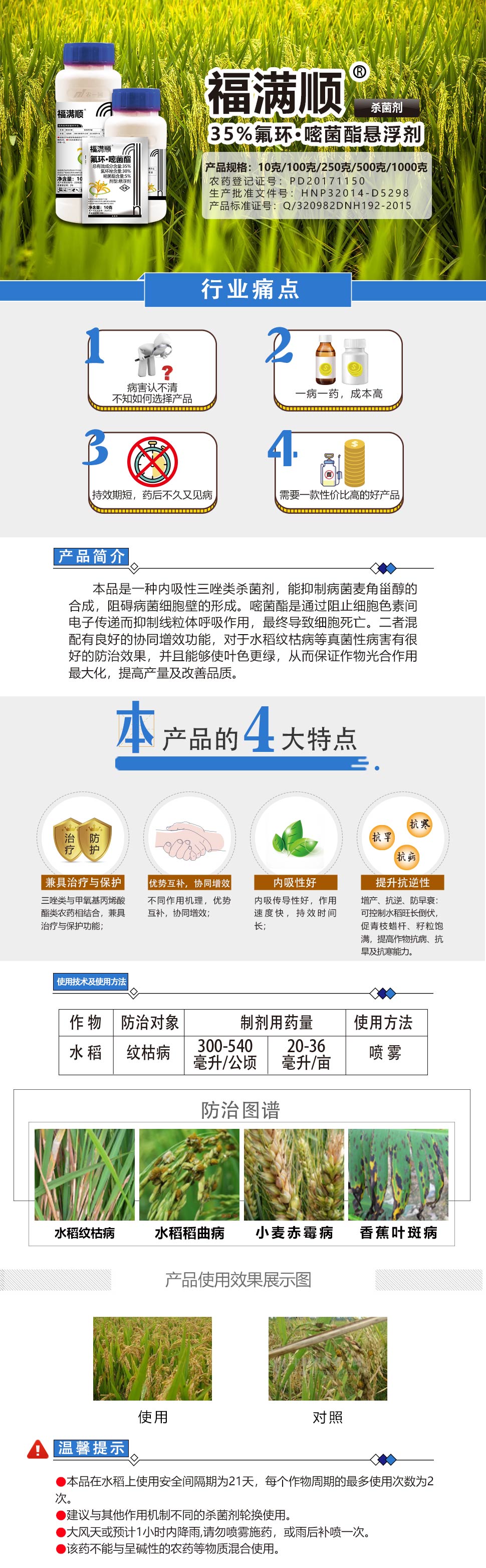 福满顺 悬浮剂 氟环唑 嘧菌酯35%氟环·嘧菌酯-16899.